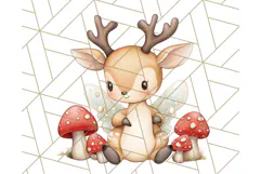 Woodland Nursery Baby Animals And Fantasy Forest PNG Clipart Product Image 5