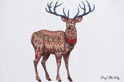 Scandinavian Christmas Reindeer Clipart Bundle Product Image 8