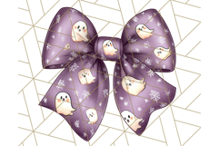 Muted Halloween Bow Clipart, Fall Ribbon PNG Autumn Hair Bow Product Image 5
