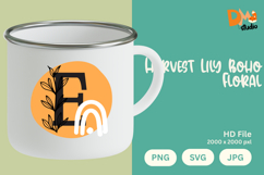 Harvest Lily Boho Floral Monogram Product Image 1