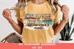 Orange Beach Alabama PNG, Vintage Gulf Coast Sublimation Product Image 1