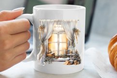 Christmas Window Sublimation Clipart, Christmas Window Product Image 5