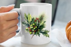 Winter Christmas Greenery Clipart, Christmas Greenery Clipar Product Image 5