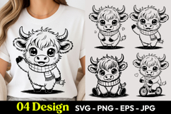 Cute Baby Cow SVG PNG Product Image 1