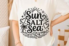 Sun Salt Sea Svg, Summer Vibes Svg, Beach Vacation Svg. Product Image 6