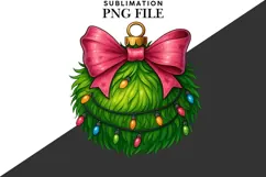 Green Christmas ball decoration png design for T-shirts Product Image 2