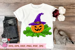 Pumpkin Witch Hat SVG, Halloween SVG, Pumpkin SVG file Product Image 6