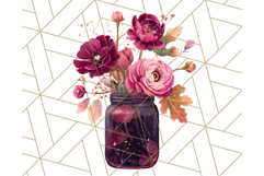 Fall Mason Jar Flowers PNG Clipart Product Image 5