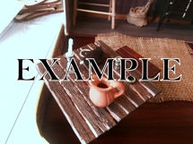 Miniature old travel dollhouse photo set, diorama rustic JPG Product Image 5