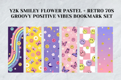 Printable Y2K Smiley Flower &amp; Retro 70s Groovy Bookmark Set Product Image 5