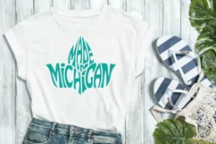 Made in Michigan Cut File| Ivy Leaf Word Art Product Image 1