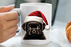 Christmas Peeking Dogs Clipart, Christmas PNG Product Image 5