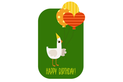 Birthday Cards Bundle, Cute Party Goose Birthday Greeting Product Image 6