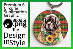 Lovely Round Design for Keychains , Cute Dog Product Image 1
