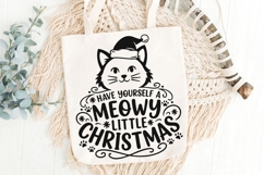 Have Yourself A Meowy Little Christmas Svg, Cat Lover Svg. Product Image 6