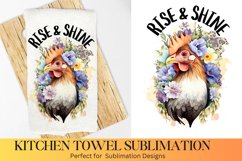 Rise &amp; Shine, Farmhouse Kitchen Towel, Kitchen Towel Product Image 1