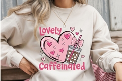 Lovely Caffeinated PNG | Cute Valentine Coffee Cup PNG Product Image 2