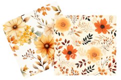 Fall Floral Seamless Patterns | Digitel Paper PNG Product Image 5