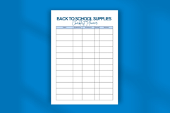 Back to School Supplies Checklist Planner | Printable Product Image 4