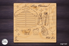 Nativity Scene Gift Cards Bundle | Glowforge | 3D Puzzle Product Image 5