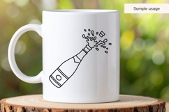 Hand Drawn Champagne Bottle SVG Product Image 5