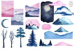 Watercolor Mountain clipart Product Image 6