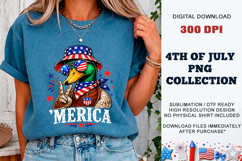 'Merica Duck PNG | Patriotic Mallard Sublimation DTF Product Image 11
