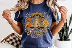 Let Freedom Ring PNG, Rhinestone Liberty Bell Sublimation Product Image 5