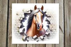 Horse & wall | 4 skinny tumbler Sublimation designs Product Image 5