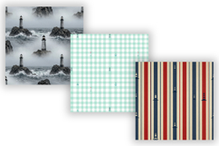 Lighthouse Digital Paper Pack, Coastal Beacon Seamless Product Image 5