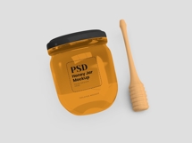 Honey Jar with Dipper Isolated Mockup Template Bundle Product Image 6