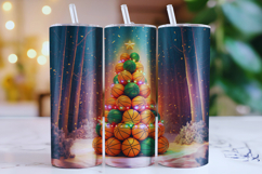 Merry Basketball Tumbler Wrap | Christmas Wrap Product Image 1