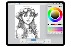 55 Procreate Steampunk Girls Stamp Brushes Product Image 6
