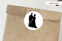 Bride And Groom Silhouette SVG Product Image 5