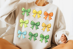 St. Patrick's Day Coquette Bow PNG, Shamrock Lucky Bow PNG Product Image 5