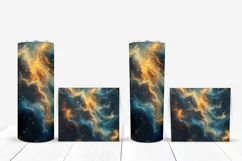 Cosmic Tumbler Sublimation, Gold Glitter Tumbler Design Product Image 5