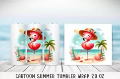 Summer cartoon Tumbler Wrap|PNG, 20 oz. Product Image 2