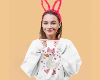 Patchwork Easter Silly Goose Png, Coquette Bow Goose Png Product Image 4
