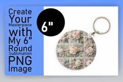 Cute Keychain Circle Design PNG , Patchwork Product Image 1