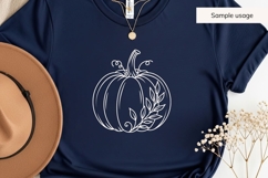 Hand Drawn Pumpkin SVG With Leaf Branch Product Image 5