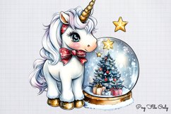 Christmas Unicorns Clipart Bundle Product Image 8