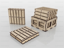 Boxed Pallet Coaster Svg Files, Laser Cutting Files Product Image 5