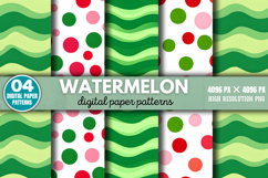 Watermelon Digital Paper Background Bundle PNG Product Image 6