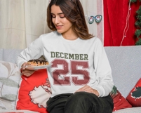 Christmas SVG PNG | Distressed December 25 Png | Varsity Product Image 2