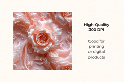 Coquette Lace Valentine Digital Paper Bundle Rococo Patterns Product Image 5