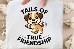 Tails of True Friendship Funny Dog Lover Shirt Design Product Image 5
