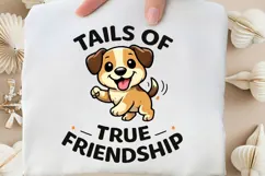 Tails of True Friendship Funny Dog Lover Shirt Design Product Image 5