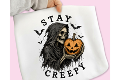 Stay Creepy PNG, Retro Dripping Heart Halloween PNG, Spooky Product Image 13
