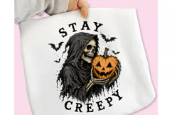 Stay Creepy PNG, Retro Dripping Heart Halloween PNG, Spooky Product Image 13