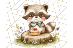 Tea Time Animal Clipart PNG Woodland Forest, Cottagecore Png Product Image 5